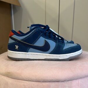 Nike Dunk Lows Blue and Orange Sneakers